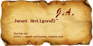 Jenet Antigoné névjegykártya